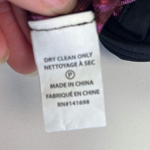 NWT Ramy Brook Printed Dina Bodysuit XS Red Top Metallic Whimsigoth disco - Picture 15 of 15